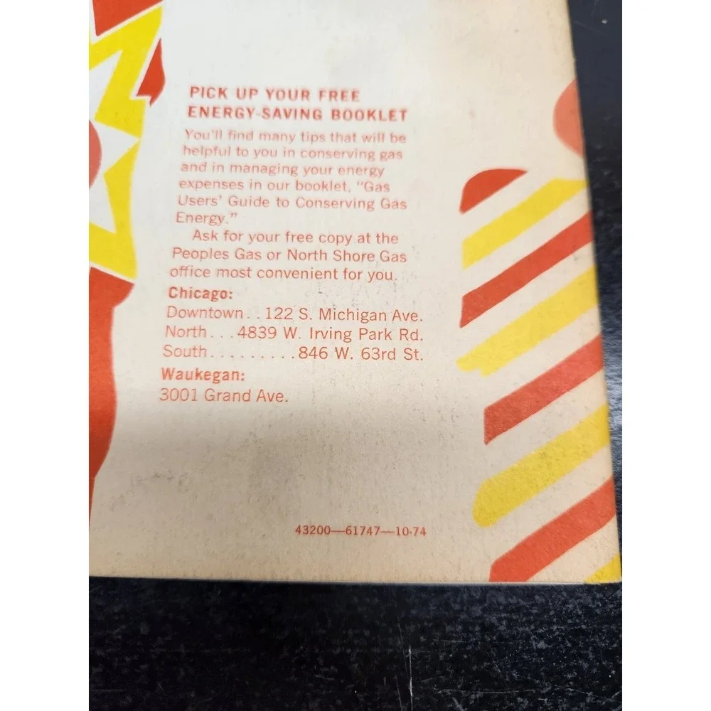 1974 Martha Holmes Holiday Recipes Peoples Gas Chicago Waukegan Cookbooklet